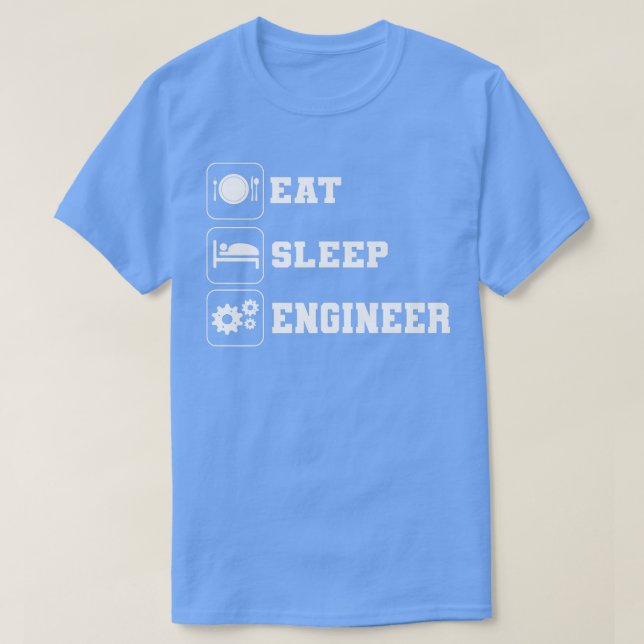 Eat Sleep Engineer Rela Person  T-Shirt (Design vorne)
