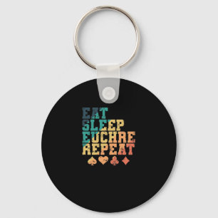 Eat Sleep Euchre Repeat Kartenspiel Karten Schlüsselanhänger