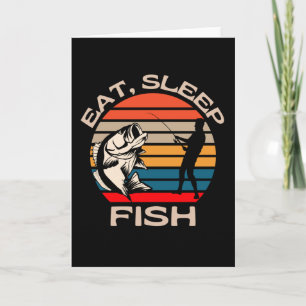 Eat Sleep Fish Lustiges Angeln Karte