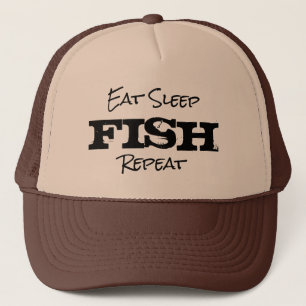 EAT SLEEP FISH WIEDERHOLEN Ruhestandsgeschenk LKWs Truckerkappe