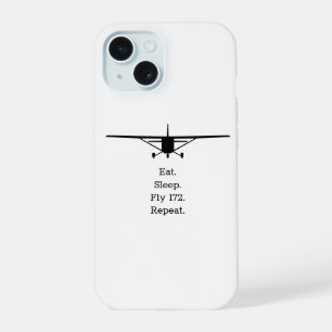 Eat Sleep Fly 172 Repeat Flugzeug iPhone 15 Hülle
