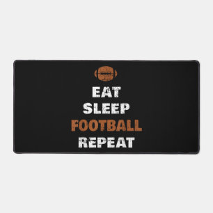 Eat Sleep Football Wiederholung Liebe Football Vin Schreibtischunterlage