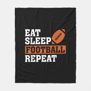 Eat Sleep Football Wiederholung Phantastischer Lie Fleecedecke