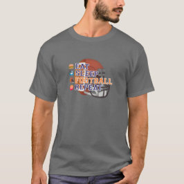 Eat Sleep Football Wiederholung T-Shirt