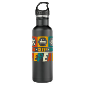 Eat Sleep French Horn Wiederholung - Funny Hornist Edelstahlflasche