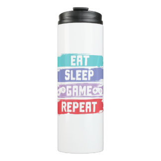 Eat Sleep Game Repeat Controller Thermosbecher