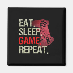 Eat Sleep Game Repeat Gamer Video Games Gift Boys Magnet