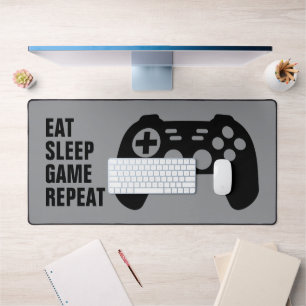Eat Sleep Game Repeat Gaming-Mauspad für Gamer Schreibtischunterlage