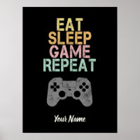 Eat Sleep Game Repeat Sprichwort Geschenk für Game