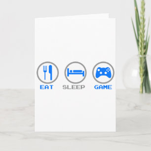 Eat Sleep Game Wieder - Gamer, Geek-Videospiele Karte