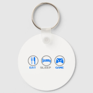 Eat Sleep Game wieder - Gamer, Geek-Videospiele Schlüsselanhänger