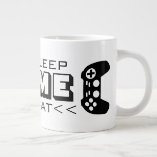 Eat Sleep Game Wiederholen Sie lustige extra groß Jumbo-Tasse