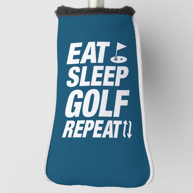 Eat Sleep Golf Repeat Golf Headcover (Rotieren 90)