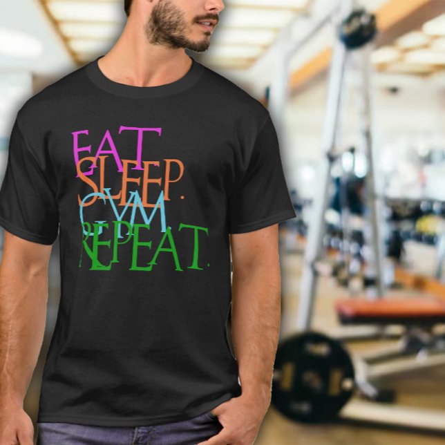 Eat. Sleep. Gym. Repeat. mens exercise T-Shirt (Von Creator hochgeladen)