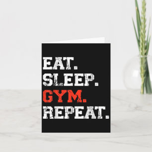 Eat Sleep Gym Wiederholen Funny Fitness Training W Karte