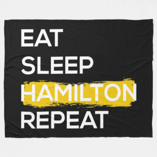 Eat Sleep Hamilton Repeat II Fleecedecke