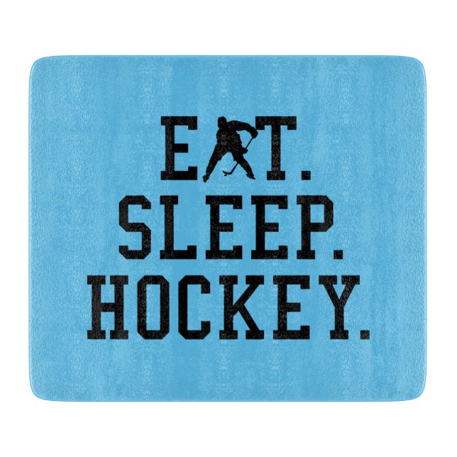 Eat Sleep Hockey - Hockey Liebhaber Schneidebrett (Vorderseite)