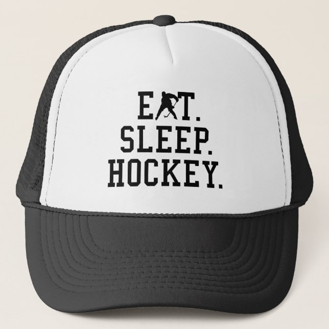 Eat Sleep Hockey - Hockey Lovers       Truckerkappe (Vorderseite)
