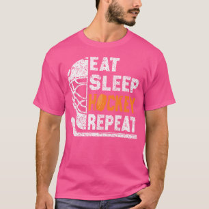 Eat Sleep Hockey Repea Jugend in Adult Eishockey T-Shirt