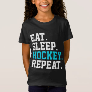 Eat Sleep Hockey Repeat - Hockey Liebhaber T-Shirt