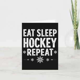 Eat Sleep Hockey Wiederholung Funny Winter Sports  Karte