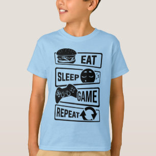 Eat Sleep Jeu Répéter T-Shirt