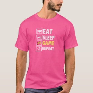 Eat Sleep Jeu Répéter T-Shirt Chemise Lover