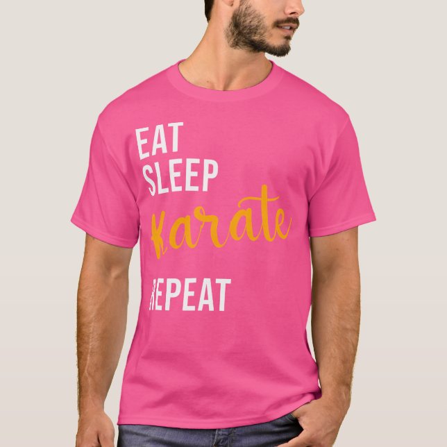 Eat Sleep Karate Repeat - Funny Karate T-Shirt (Vorderseite)