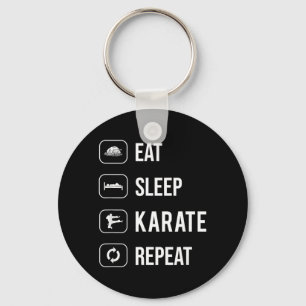 Eat Sleep Karate Repeat - Sport - Ninja - cool Schlüsselanhänger