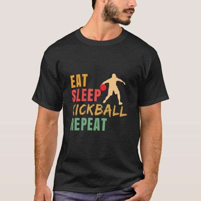 Eat Sleep Kickball Repeat Kickball Kickball Player T-Shirt (Vorderseite)