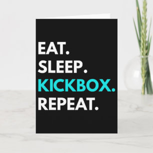 Eat Sleep Kickbox Repeat - Kickbox-Shirts Karte