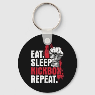Eat Sleep Kickbox Repeat - Kickboxen Martial Arts Schlüsselanhänger