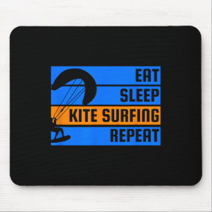 Eat Sleep Kite Surfen Wiederholen Kite Surfer  Mousepad
