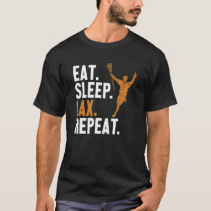 Eat Sleep Lax Wiederholung Lax Legend Fan Mama Goa T-Shirt