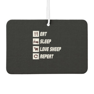 Eat sleep love sheep repeat Funny Quotes Gift Autolufterfrischer