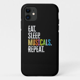 Eat Sleep Musicals wiederholen Case-Mate iPhone Hülle