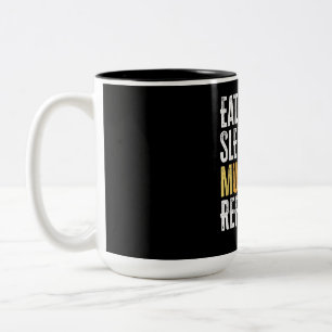 Eat Sleep Musicals Wiederholung Schauspielerin Sän Zweifarbige Tasse