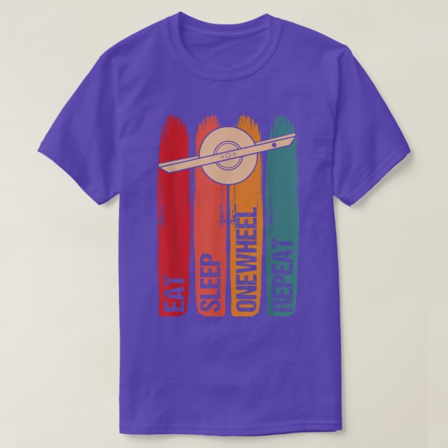 Eat Sleep Onewheel wiederholen T-Shirt (Design vorne)