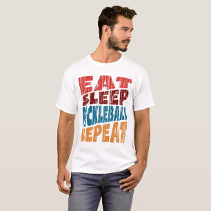 Eat Sleep Pickleball wiederholen T-Shirt
