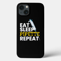 Eat Sleep Pipette Wiederholung der Mikrobiologie