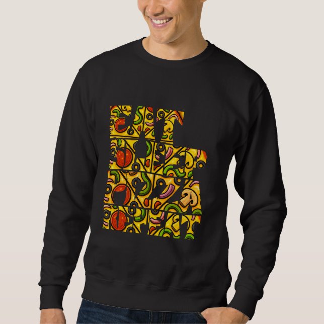 eat sleep pizza repeat sweatshirt (Vorderseite)