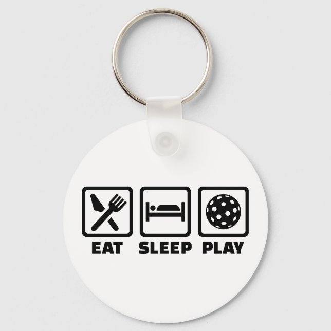 Eat Sleep Play Floorball Schlüsselanhänger (Vorderseite)