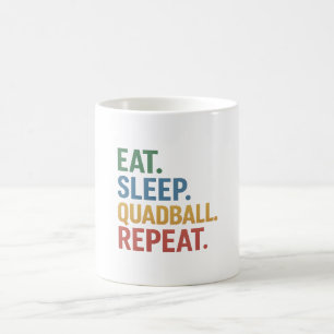 Eat Sleep Quadball Repeat – Fantasy-Sport-Lifestyl Kaffeetasse