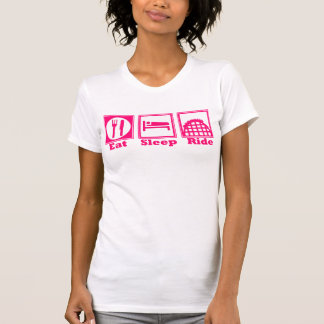 Eat, Sleep, & Ride (Roller Untersetzer) - rosa Tan T-Shirt