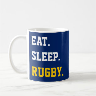 Eat Sleep rugby Kaffeetasse