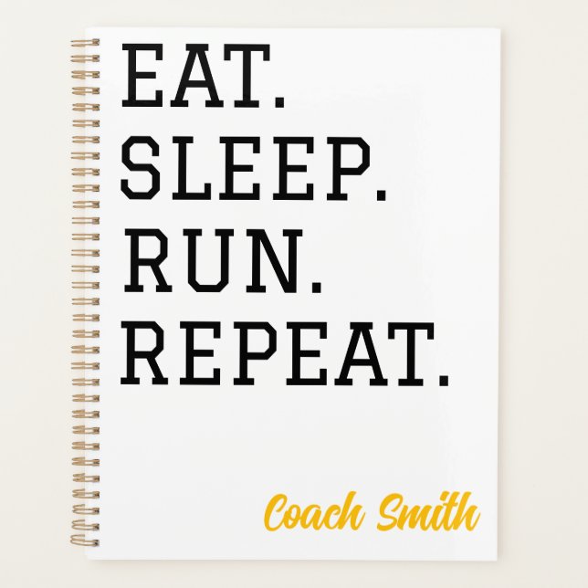 Eat Sleep Run Repeat Planer (Vorderseite)