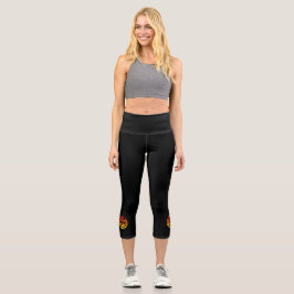 Eat Sleep Run Wiederholen Sunset Hintergrund auf s Capri Leggings