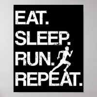 Eat Sleep Run Wiederholung Marathon Runner Joggen