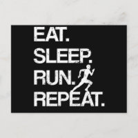 Eat Sleep Run Wiederholung Marathon Runner Joggen 