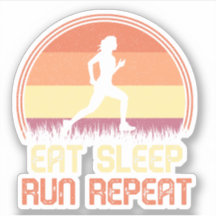 Eat Sleep Run Wiederholung Retro Athlete Marathon